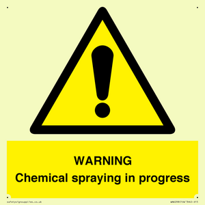 WARNING Chemical spraying in progress